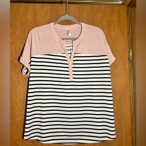 Pink and Black & White Stripes